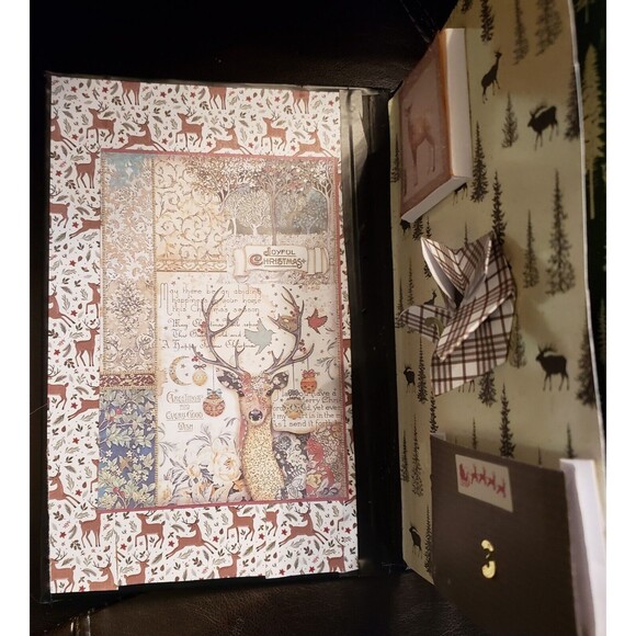 Hand Made Winter Themed Junk Journal *Includes 10 pc NEW JEWELRY* Women Girls - Picture 4 of 16